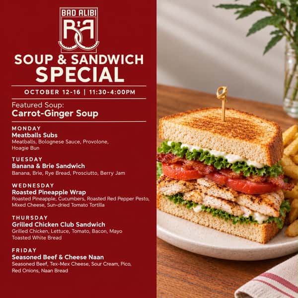 Soup and sandwiches