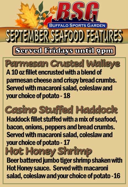September 2026 Seafood Features at BSG