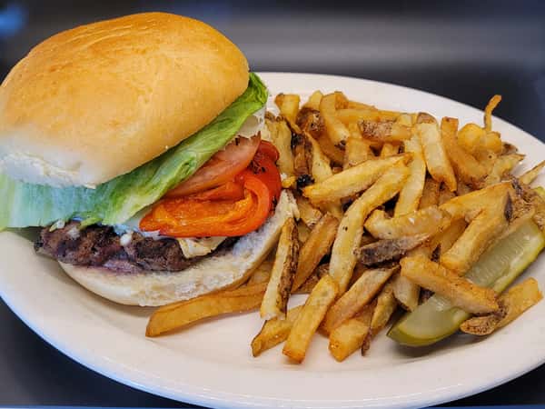 Red, White and Blue Burger