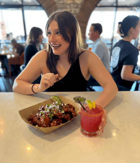 Guajillo Buffalo Wings and Strawberry Mezcal Margarita