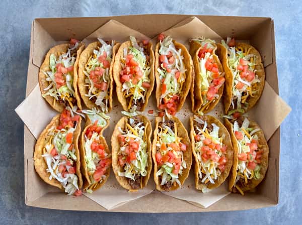 Dozen Crispy Shredded Beef Tacos (12)