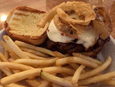 burger and fries