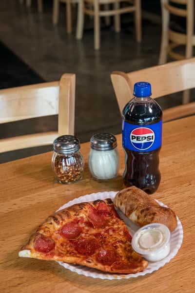 Slice, Pizza Roll & Drink