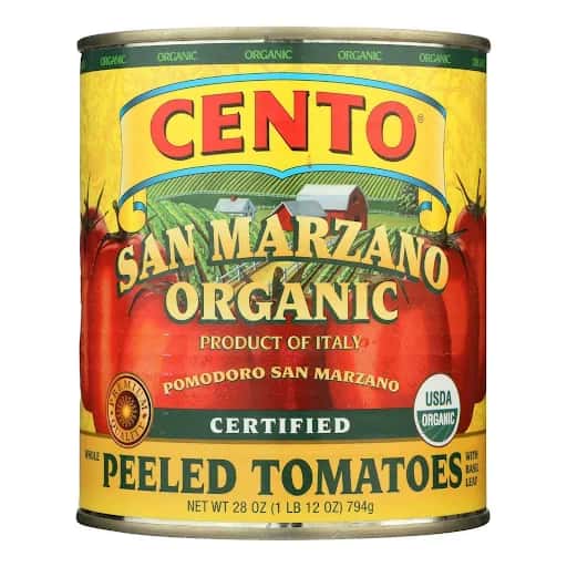 San Marzano DOP Authentic Whole Peeled Plum Tomatoes - 28 oz cans (Pack of  6)