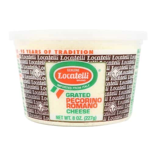 Locatelli Grated Cheese, Pecorino Romano - 8 Oz