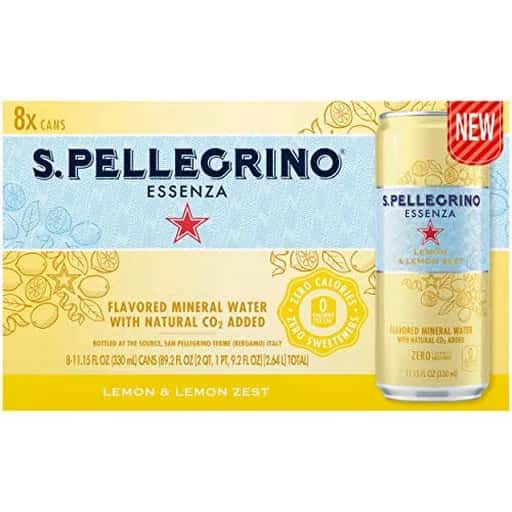 San Pellegrino Essenza Flavored Mineral Water, with Natural CO2 Added, Lemon & Lemon Zest 11.15 Fl Oz