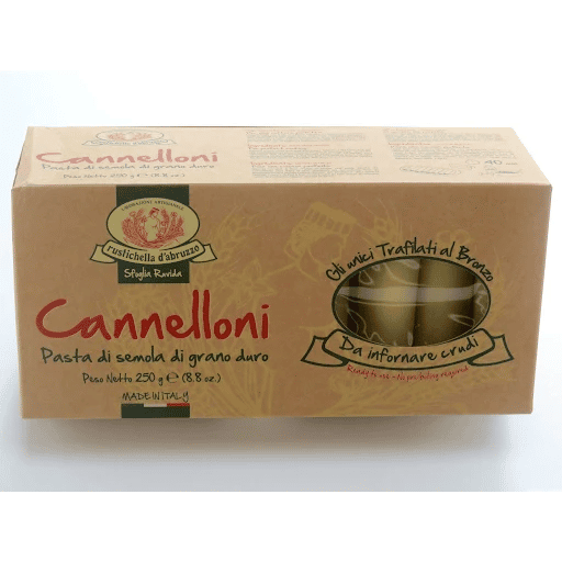 Rustichella d'Abruzzo Durum Wheat Cannelloni Pasta - 8.8 Oz Bag