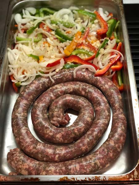 Homemade Italian Sausage with Peppers and Onions