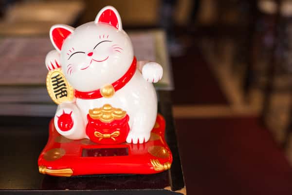 Chinese lucky cat figurine