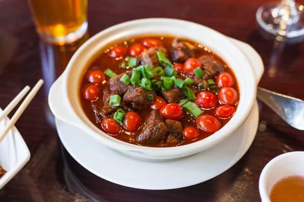 szechuan beef stew with tomatoes