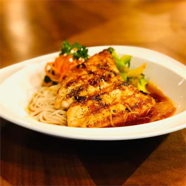 Well seasoned Thai meal in sauce