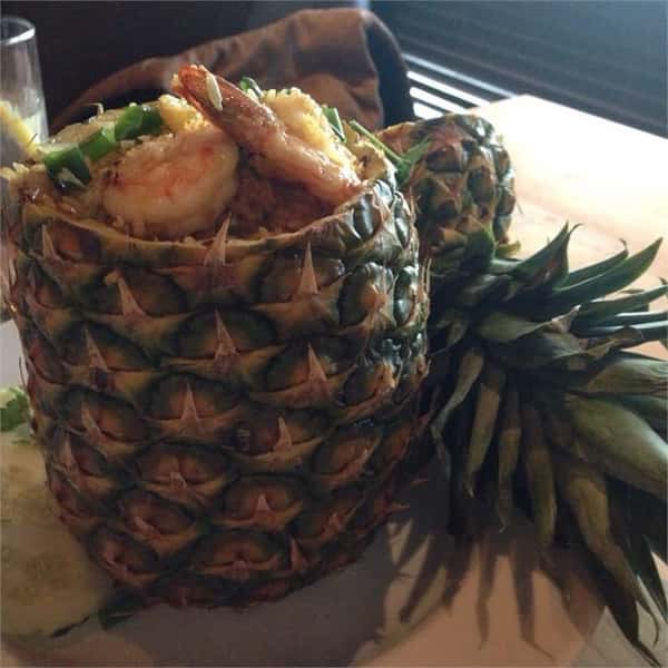 Pineapple sliced and filled