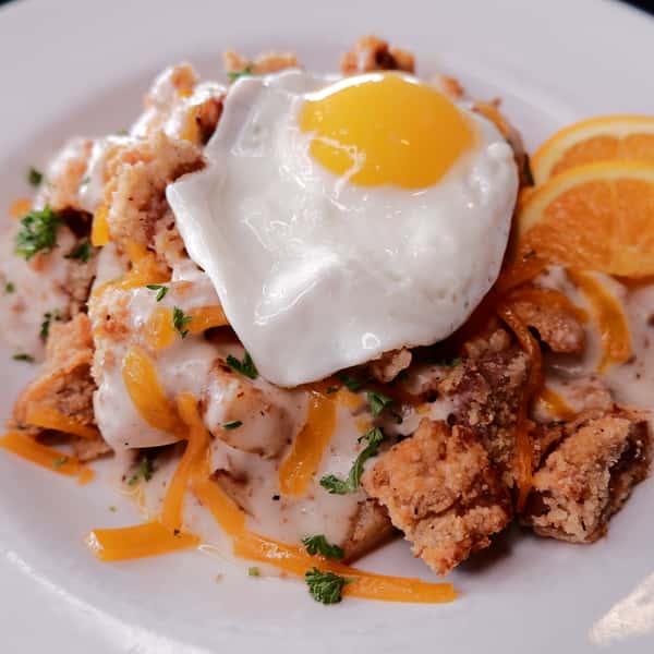 Country Fried Steak Hash Bowl
