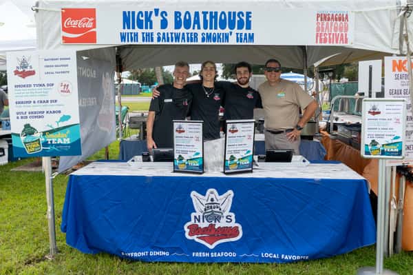 The Saltwater Smokin’ Team is serving it up at the Pensacola Seafood Festival! 🔥🐟
Come find Nick’s Boathouse for our award-winning Smoked Tuna Dip. The tuna is smoked over hickory wood on our Big Green Egg!
Ribs fresh off the grill!
Smoked fresh daily.
Shrimp & Crab Dip
Crab, shrimp, spinach, and cream cheese
We smoke ours.
Taste the smoke in every bite.
The smoke makes the difference.