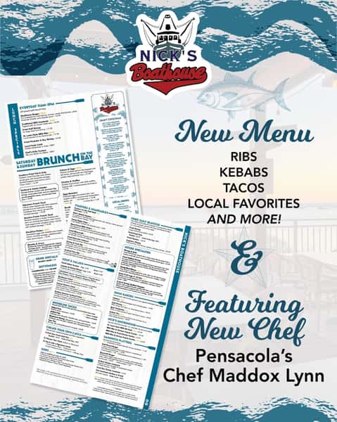 There’s something new on the menu at Nick’s Boathouse. 🔥🍽️
Chef Maddox Lynn is bringing a fresh take to the kitchen with new favorites like ribs, shish kebabs, and tacos, alongside the Nick’s classics you already know and love.
Come check out the new menu, grab a table by the bay, and see what Chef Maddox has been cooking up.
New menu. New chef. Plenty of reasons to come back to Nick’s.
View the full menu and make plans to join us: https://www.nicksboathouse.com/