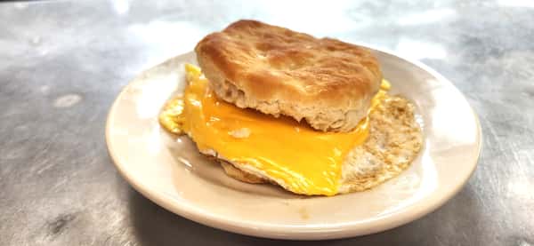 Biscuit Sandwich with One Egg and Cheese
