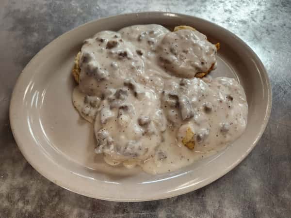 2 Biscuits and Sausage Gravy