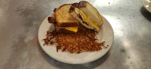 Breakfast Sandwich with Bacon, Eggs and Cheese