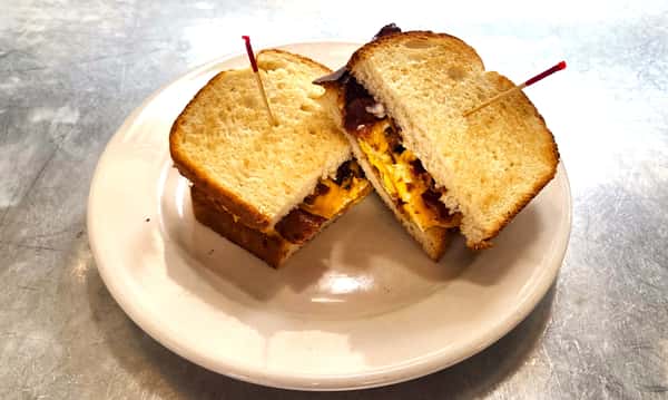 Breakfast Sandwich with Bacon, Eggs and Cheese