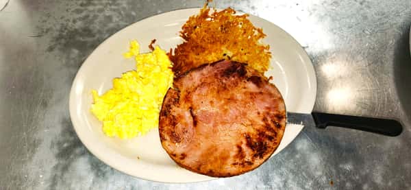2 Eggs with Ham Steak