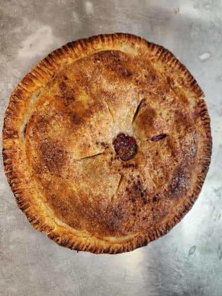 Whole AppleCranberry Pie