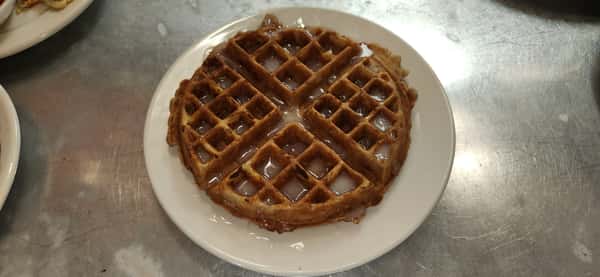 Cinnamon Roll Waffle with Icing