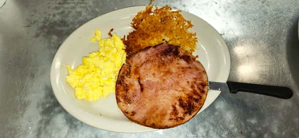 2 Eggs with Ham Steak