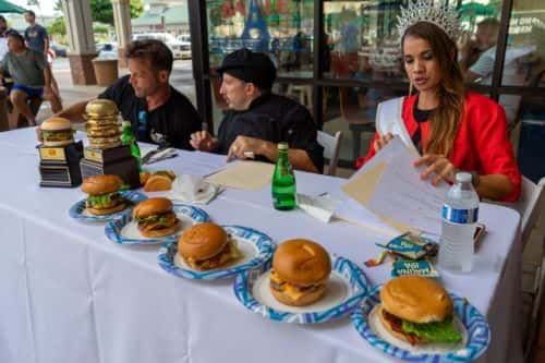 burger eating competition judges
