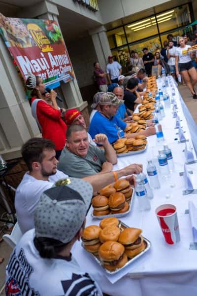 burger eating competition