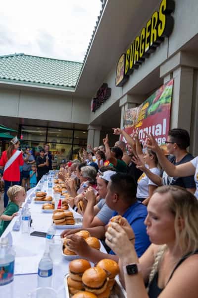 burger eating competition