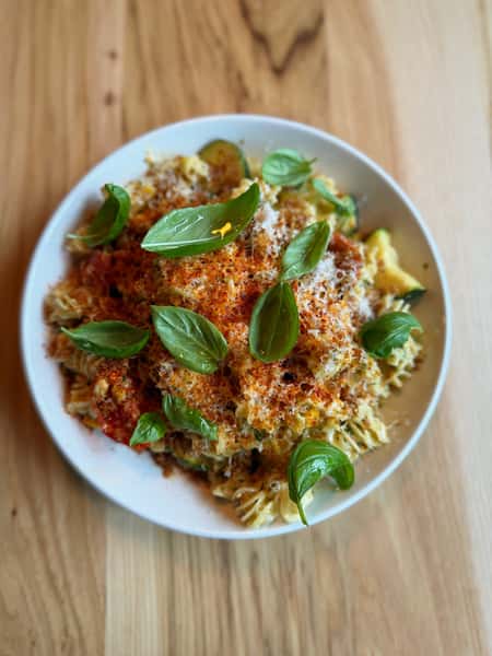 Creamy Summer Squash Radiatore