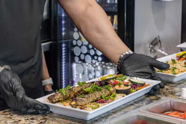 staff serving food