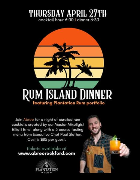 Rum Island Dinner Abreo American Restaurant in Rockford, IL