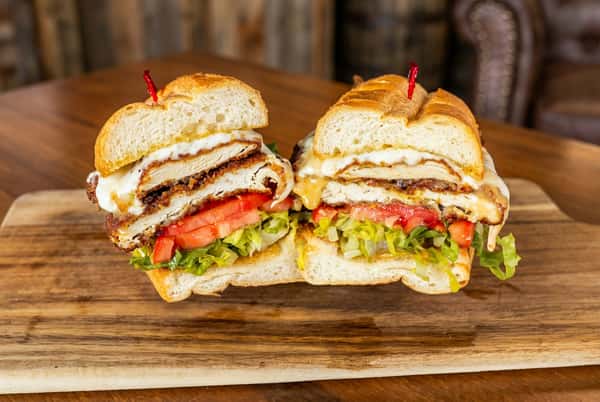 Sliced meat sandwich