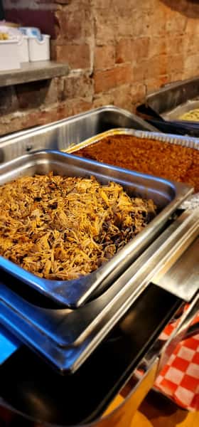 Pans of food