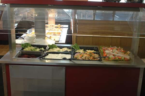 buffet assortment of salads ingredients