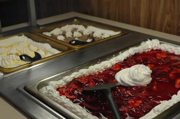 buffet assortment of desserts