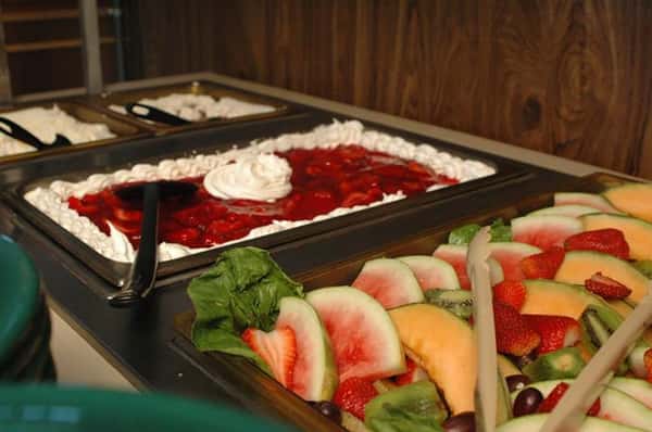 buffet assortment of desserts