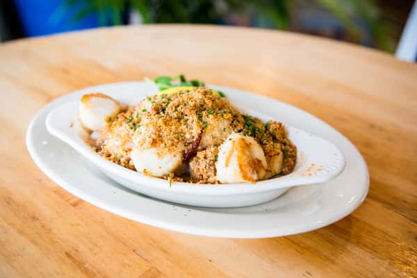 Baked New Bedford Sea Scallops Food Menu Bayside Restaurant