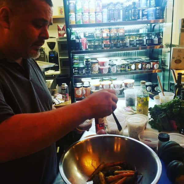 Chef David cooking
