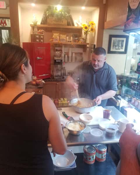 Chef David cooking