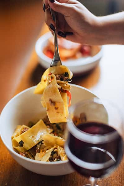 Forkful of pasta