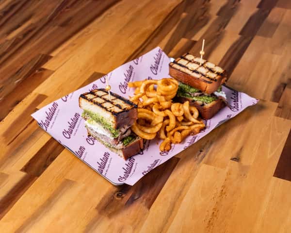 Pesto, Burrata and Fire Braised Brisket Sandwich