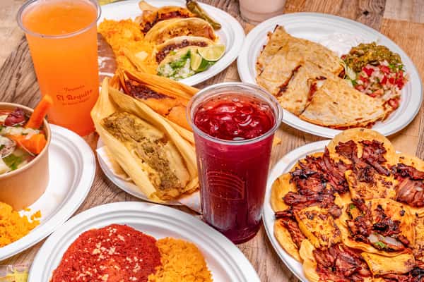 Spread of food on a table