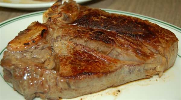 T-Bone steak on a plate