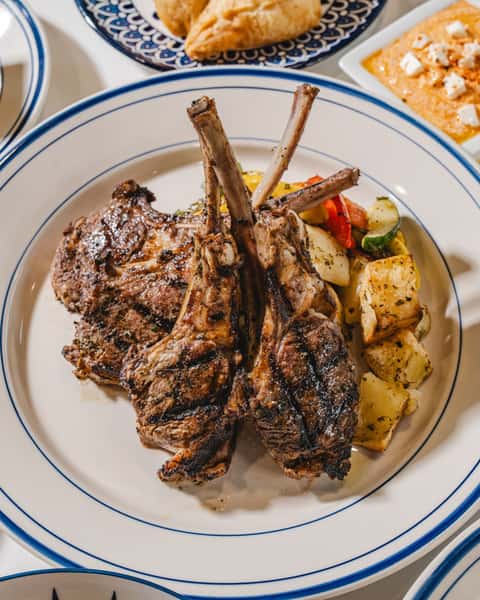 Some dinners call for something a little more special- that's where our Lamb Chops come in.

Tender lamb chops, marinated in Greek herbs and charred to perfection, served with two of your favorite sides. Try them with our Roasted Lemon Potatoes and Veggies for a meal that's sure to hit the spot.

Whether it's a date night, an anniversary, or simply an excuse to treat yourself, our Grilled Lamb Chops bring a little taste of the Mediterranean to the table. 🥰🍷🍽

#lambchops #datenight #treatyourself