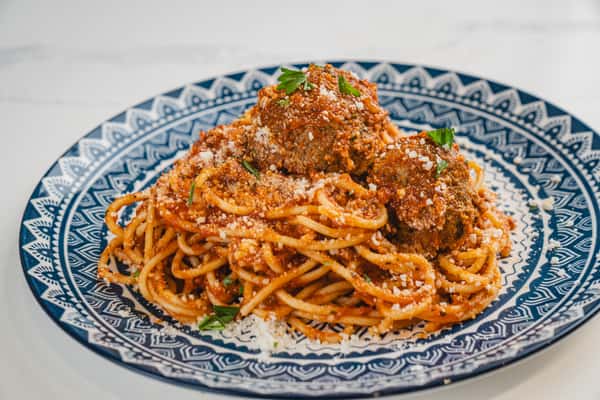 Spaghetti & Cypriot Meatballs (keftedes)