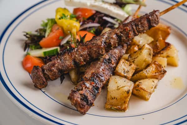 Lamb Souvlaki Plate