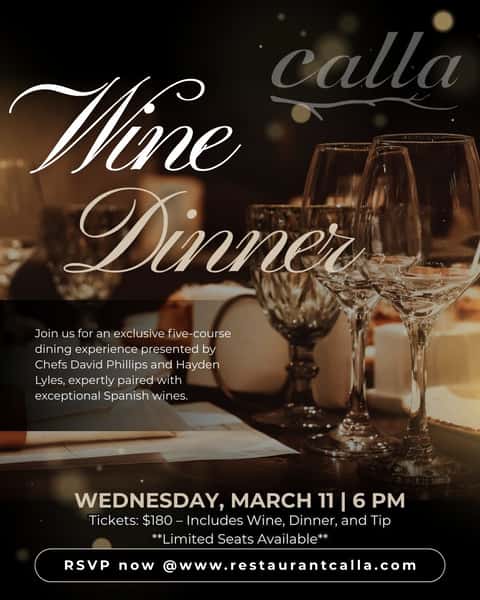Wine Dinner Wednesday, March 11
