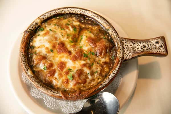 Onion Soup Gratinee Lunch The Red Blazer American Restaurant in Concord, NH